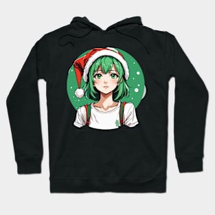 Green haired waifu looking at you Hoodie